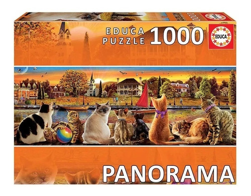 Puzzle Rompecabeza 1000 Pzs Gatos En El Embarcadero Panorama