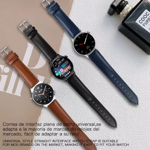 Correa De Cuero Reloj 22mm Para Samsung Galaxy Huawei Watch