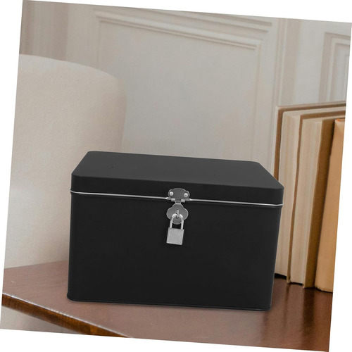 Caja De Almacenamiento Decorativa De Lata Rectangular De Met