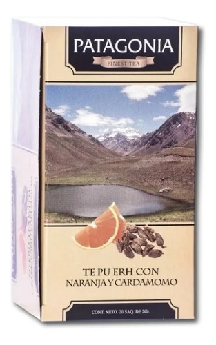 Te Patagonia Premium Té Pu Erh Naranja Cardamomo X 20 Saq.