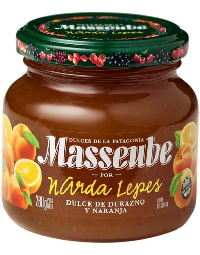 Masseube mermelada de durazno & naranja 282gr por Narda Lepes
