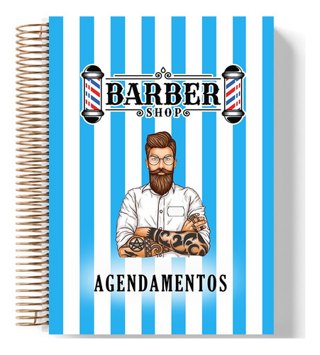 Agenda Barbearia 100 Folhas A5 2024 Personalizada 