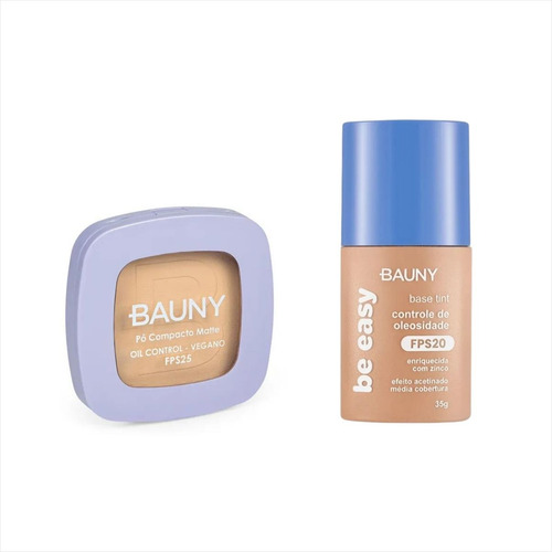 Bauny Kit Pó Compacto Fps25 10g + Base Be Easy Tint 040 35g