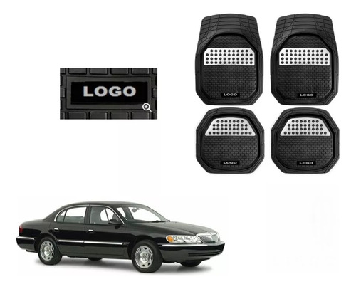 Tapetes 4pz Bandeja 3d Logo Lincoln Continental 1996 - 2003