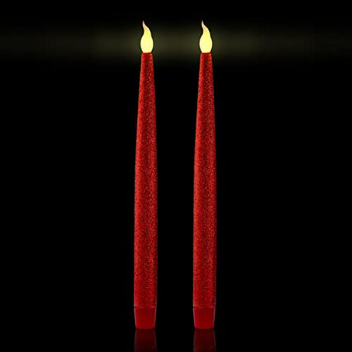 Furora Lighting Velas Cónicas Led Rojas, Velas De Ventana, L