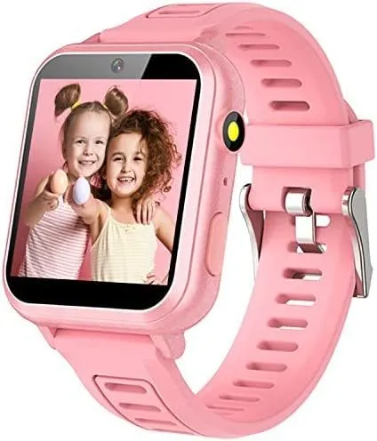 Reloj inteligente para niñas y niños de 6 a 12 años, 24 juegos, cámara de  video, música, alarma, regalo educativo de cumpleaños (azul)