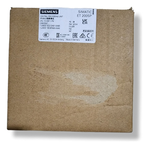 6es7512-1dk01-0ab0 Siemens Clp Cpu 1512sp-1 Pn / Et 200sp