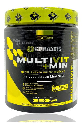 Multivitamin Sabor Naranja 350 Gr 50 Serv 43 Supplements