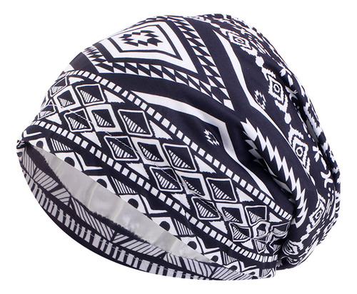 Gorro For Dormir Tipo Bandana Con Forro De Satén Estampado