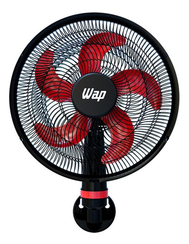 Ventilador De Parede Wap Rajada Turbo W130 5 Pás Preto