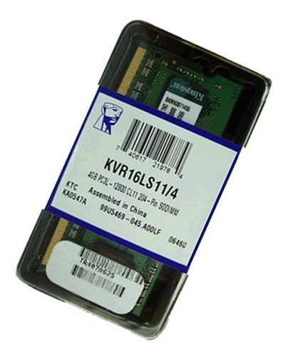 Memoria Ram Kingston Ddr3 4gb Pc3l-12800 1600m Sodimm Laptop