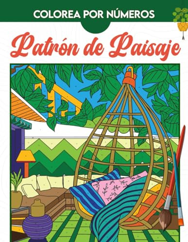 Colorea Por Números Patrón De Paisaje: Libro Para Colorear C