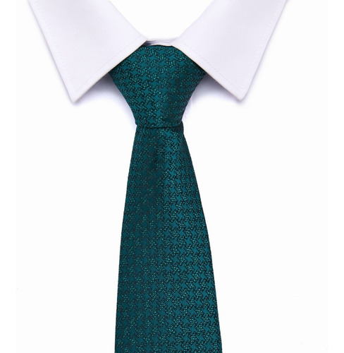 Corbatas Para Hombre Pañuelo Gemelos Pisacorbata De Color Verde