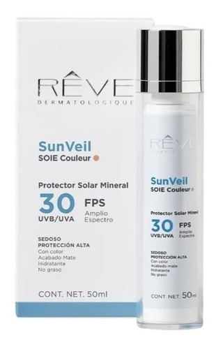 Reve Protector Solar Mineral Sunveil Soie Couleur 30fps 50ml
