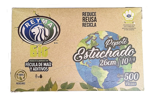 Popotes Biodegradables Estuchados 26 Cm 500 Piezas