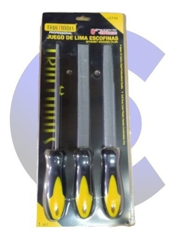 Set Limas Escofinas 3 Pcs Madera 8  Carpintería - En Oferta