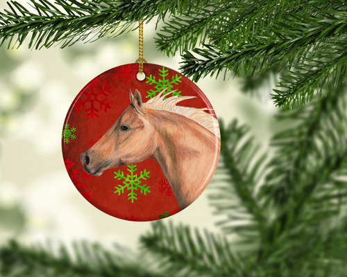 Carolines Treasures Horse Red Copos De Nieve Holiday Christm