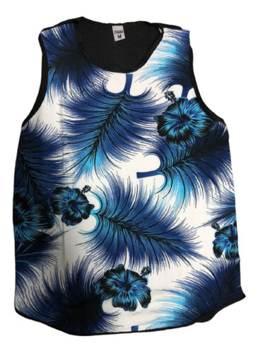 Imagem 4 de 10 de Kit 9 Regata Masculina Long Ling Florida Floral Swag