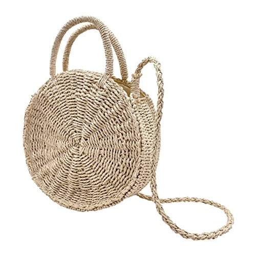 Bolsas De Paja Seamido Bolsos De Hombro Playa Straw Crossbod