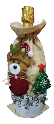 Funda Para Botella De Vino Navidad Bolsa De Regalo 1 Pzs