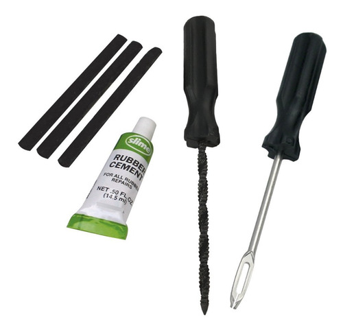 Kit Reparacion Pinchazo Neumatico Tripa Destornillador Slime