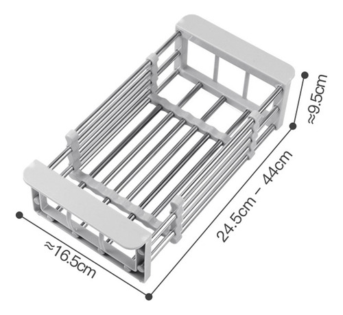 Estante De Secado De Platos Ajustable Estante De Secado Gris