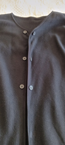 Magnífica Campera Negra De Jean Elastizado Con Abrigo Desmon (Usado)