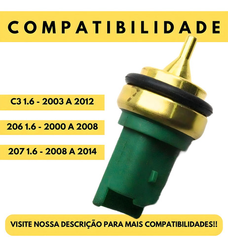 Sensor Temperatura C2 C3 C4 Aircross Berlingo 1.6 96566364