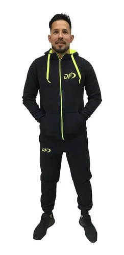 Campera Df Chico + Df Conjunto Deportivo Negro