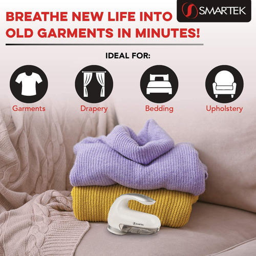 Removedor De Pelusa Smartek Afeitadora De Tela Eléctrico Blanco