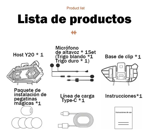Audífonos Gubia Y20 Edr Con Bluetooth Para Casco De Motocicleta