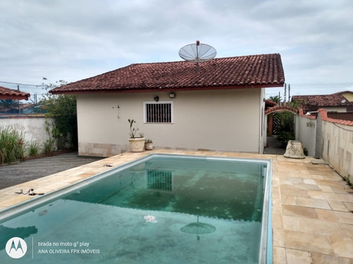 Imagem 2 de 30 de Casa Com Piscina Na Praia À 1,30 Km Do Mar, No Bairro Cibratel 2 Em Itanhaém, Com Edícula, Ducha, Área Gourmet Com Churrasqueira