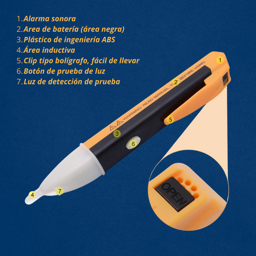 Paquete De 2 Probadores De Voltaje Sin Contacto Cat Ii 1000v