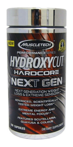 Hydroxycut Hardcore Next Gen 180 Caps - Quemador De Grasa