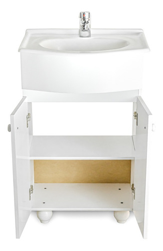 Imagen 3 de 9 de Vanitory Laqueado Clasico 50cm 2 Puertas (mueble Solo)