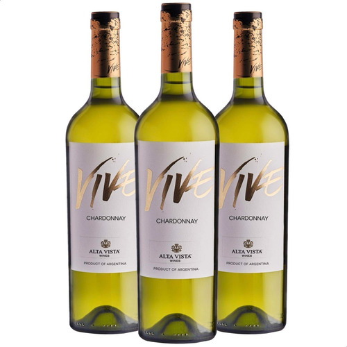 Vino Alta Vista Vive Chardonnay Blanco Pack X3