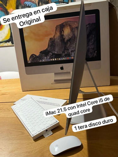 Apple Imac 21.5 + Caja Original Core I5 / 8gb / 1tb Imp Plateado (Usado)