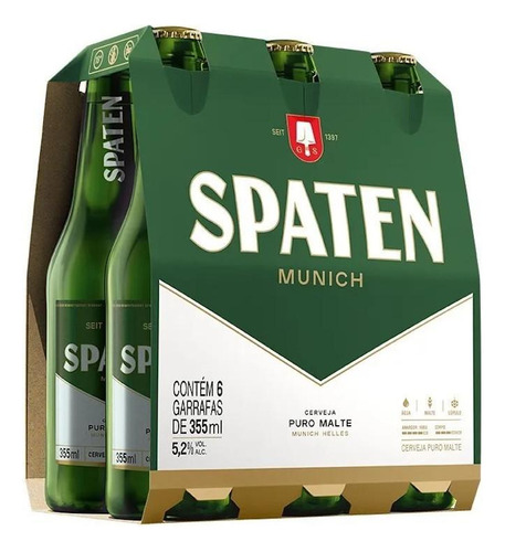 Cerveja Spaten Puro Malte 355ml 6 Unidades A Mais Boa