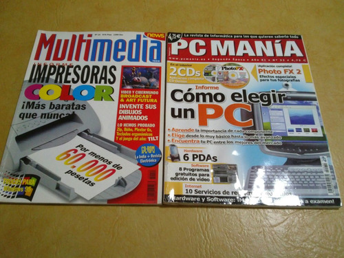 Lote De Dos Revistas De Computación, Pc Manía Y Multimedia