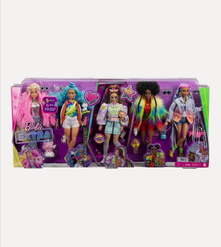 Barbie Extra Set Exclusiva 6 Barbies 