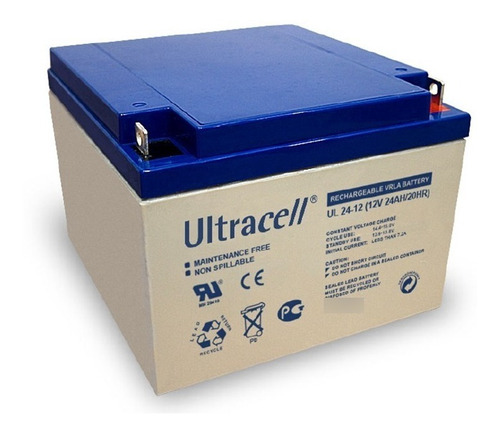 Imagen 1 de 10 de Bateria Ultracell 12v 24 Amp Gel Perfecto Para Energia Solar