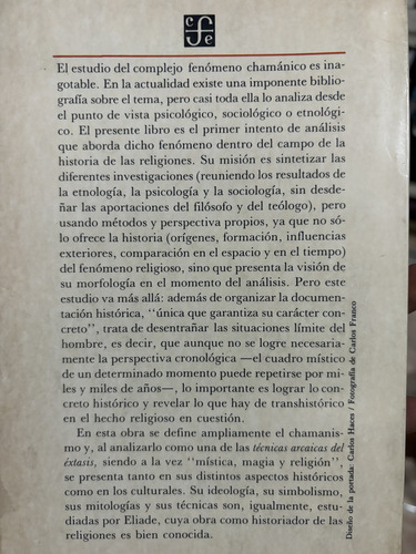El Chamanismo Y Las Técnicas Arcaicas Éxtasis. Mircea Eliade (Usado)