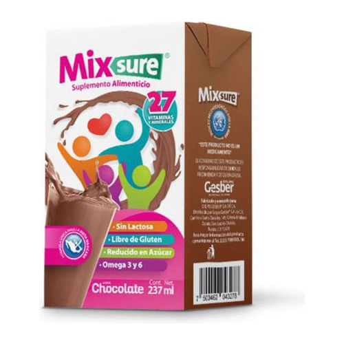 Mixsure Liquido Sabor Chocolate Env. C/237 Ml.