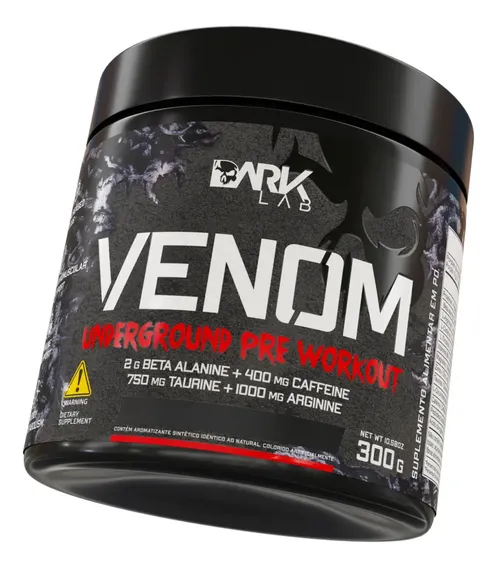 Pre Treino Venom Underground 300g Frutas Vermelhas Dark Lab - 60 Doses