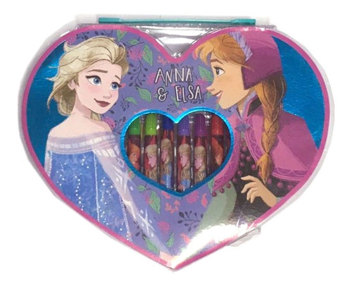 Set De Arte Frozen 55 Piezas Crayones Fa466 Mapleweb Envio