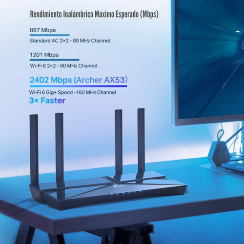 Router Tp-link Archer Ax53 Wi-fi 6 Gigabit Onemesh Ax3000