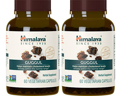 Guggul Himalaya, Suplemento Para Colesterol, 750 Mg, 60 Cápsulas Vegetarianas, 2 Meses