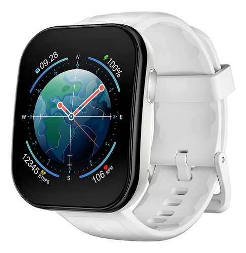 Reloj inteligente Smartwatch KUMI U6, con 7 satélites (GPS) 2 frecuencias (L1 + L5), con llamadas Bluetooth, con asistente de voz AI ChatGPT, AMOLED de 1,96", resistente al agua 5ATM