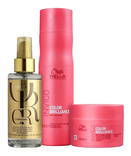 Wella Invigo Color Brilliance + Oil Reflections (3 Produtos)