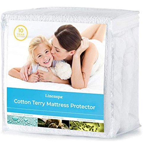 Protector De Colchón Linenspa Cotton Terry - Protección Supe